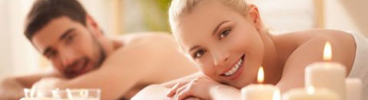 Couple enjoying romantic massage