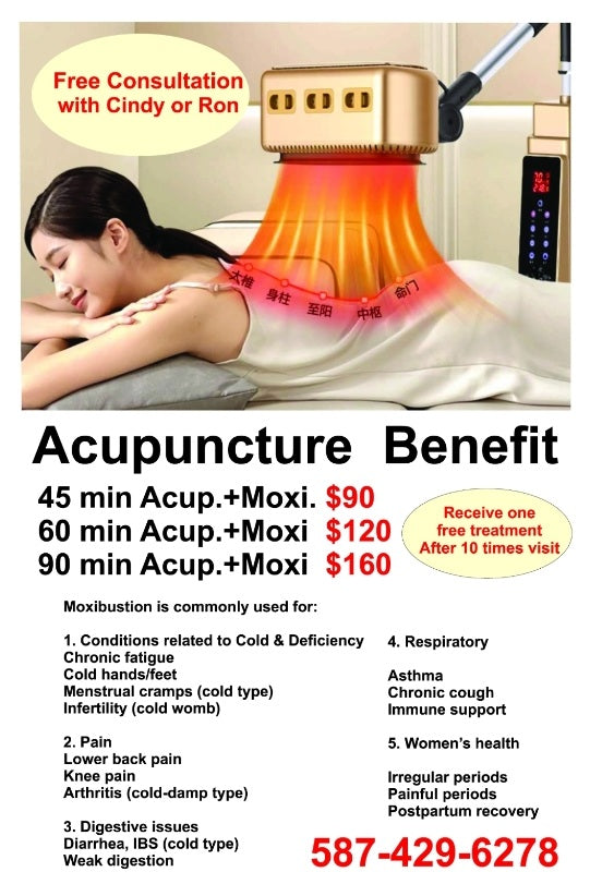Smokeless Moxibustion & Acupuncture Treatment now offered
