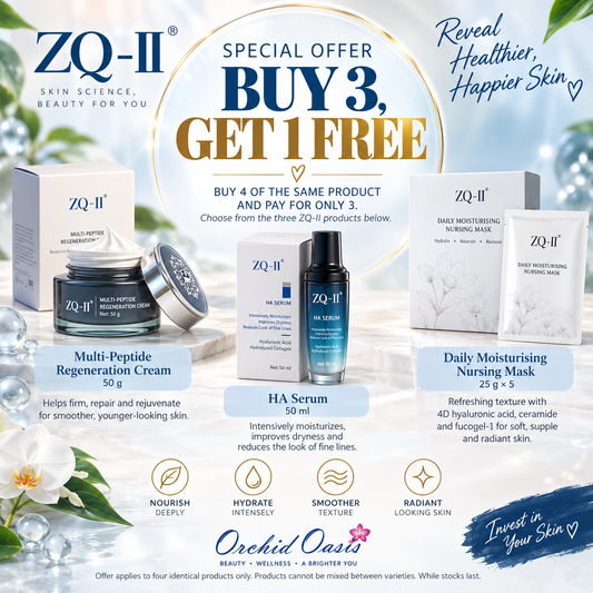 ZQ-II Skincare Special — Buy 3, Get 1 Free
